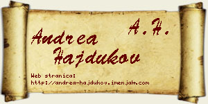 Andrea Hajdukov vizit kartica